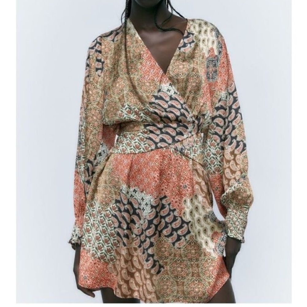 ZARA PRINTED DRESS MULTICOLORED - Picture 5 of 7